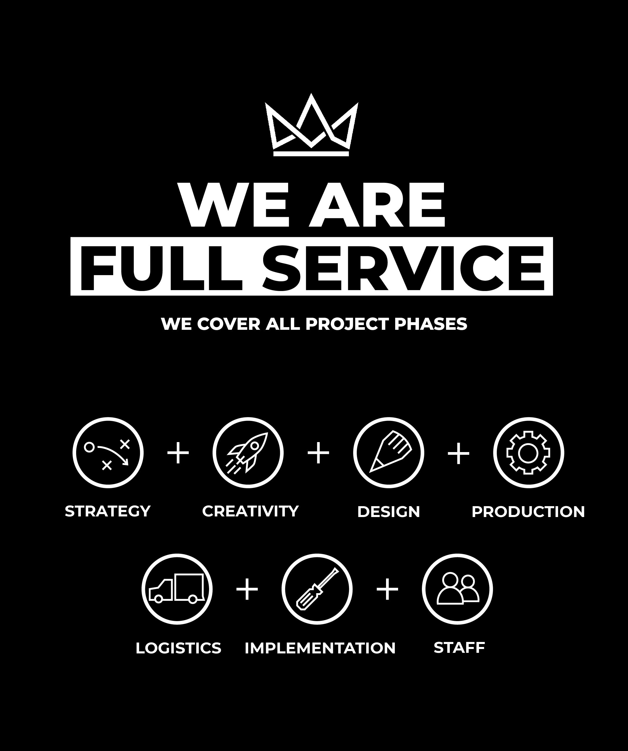infografía we are full service.