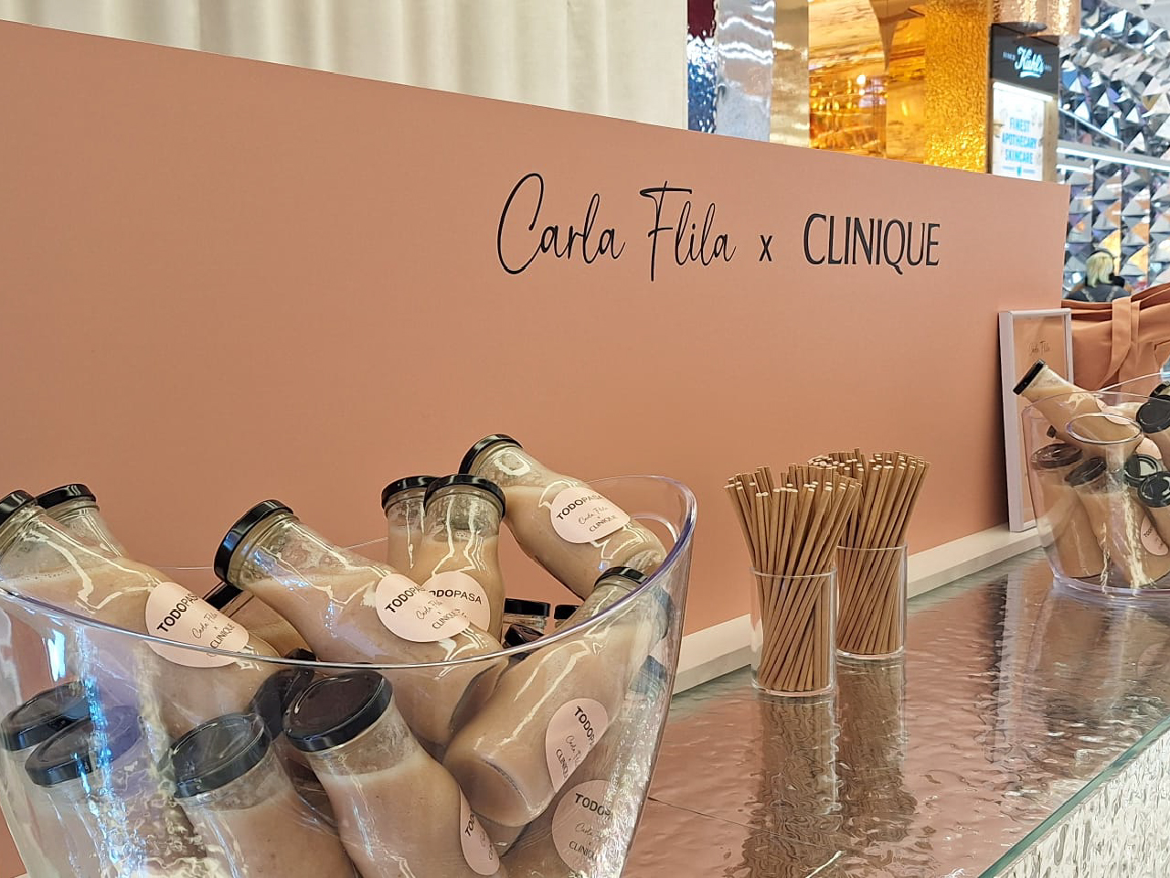 Vista exterior del stand de Sodastream en el Salón Náutico de Barcelona