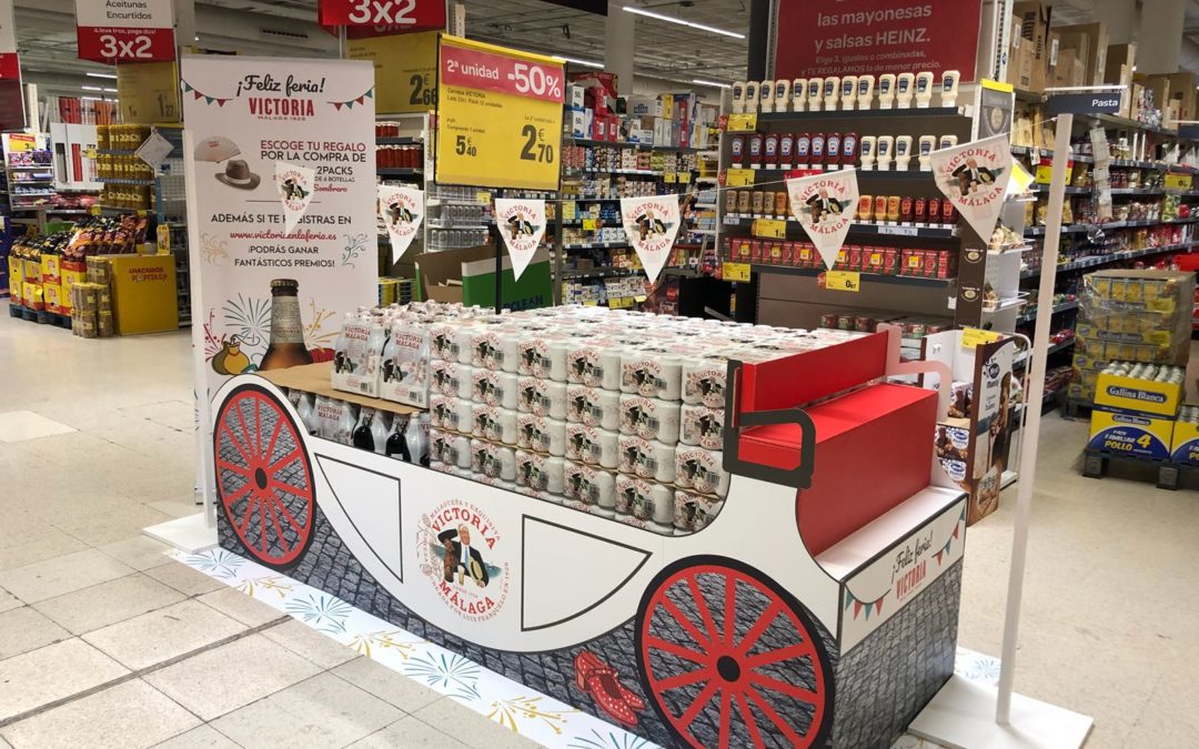 Macroexposición en el punto de venta. Carro expositor para Retail Marketing